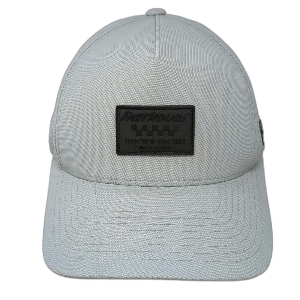 Fasthouse 5 Panel Gray Hat One Size Perforated Snapback Purveyor of Good Times